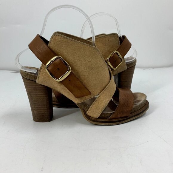 Anthropologie Coque Terra Sanne Block Heel Leather Sandal Size US 8 EU 39 - Picture 6 of 14